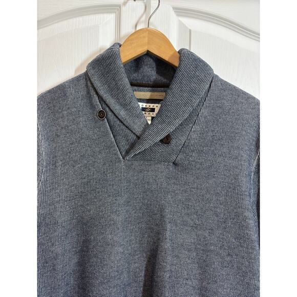 Joseph Abboud Men L Navy Pullover Sweater Preppy Workwear - Picture 2 of 11